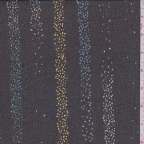 3 YD PC-Slate Multi Speckled Stripe Chiffon Fabric