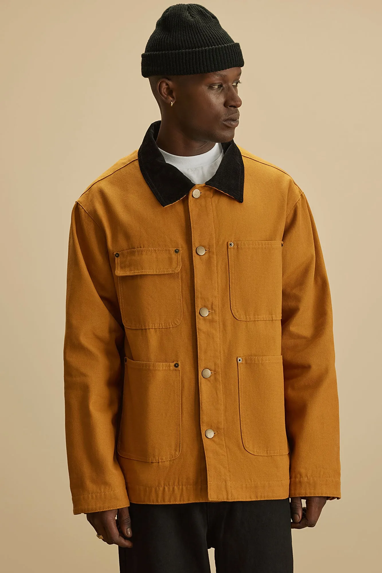 Alexander Utility Canvas Chore Jacket - Tan