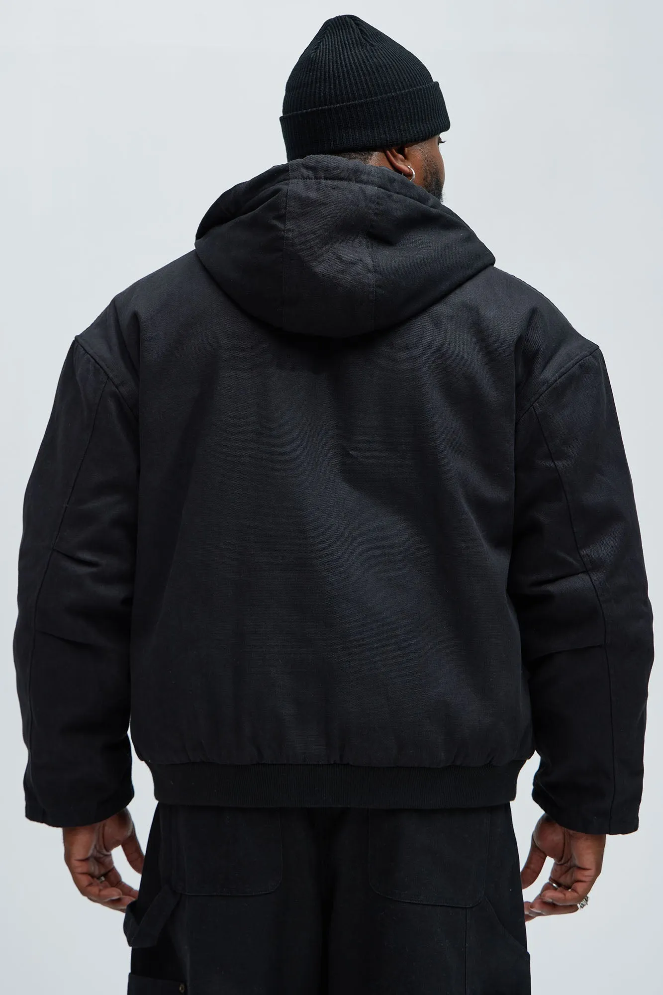 Alexander Utility Canvas Hooded Jacket - Black