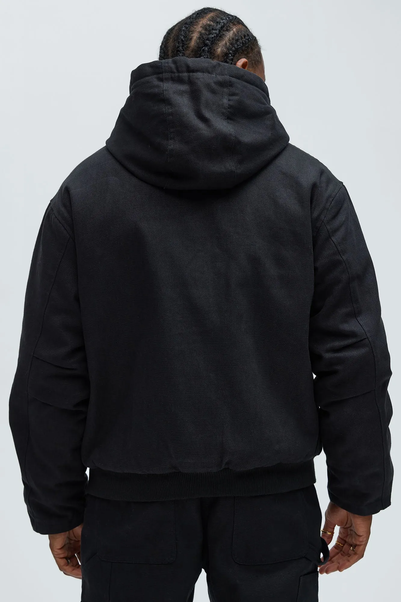 Alexander Utility Canvas Hooded Jacket - Black