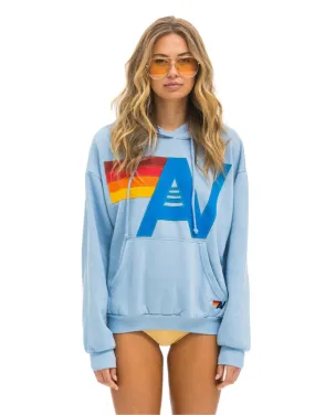 AVIATOR NATION  LOGO STITCH UNISEX PULLOVER RELAXED HOODIE - ICE