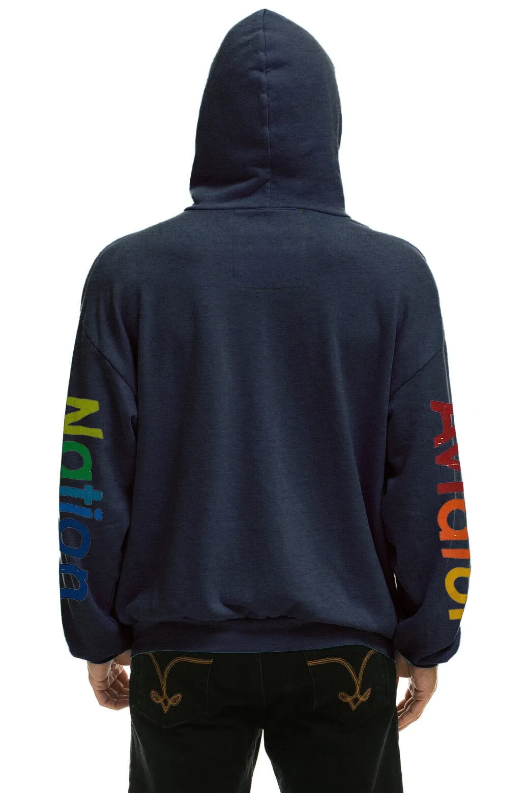 AVIATOR NATION NORTH SHORE RELAXED PULLOVER HOODIE - NAVY