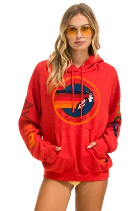 AVIATOR NATION  RELAXED PULLOVER HOODIE - RED