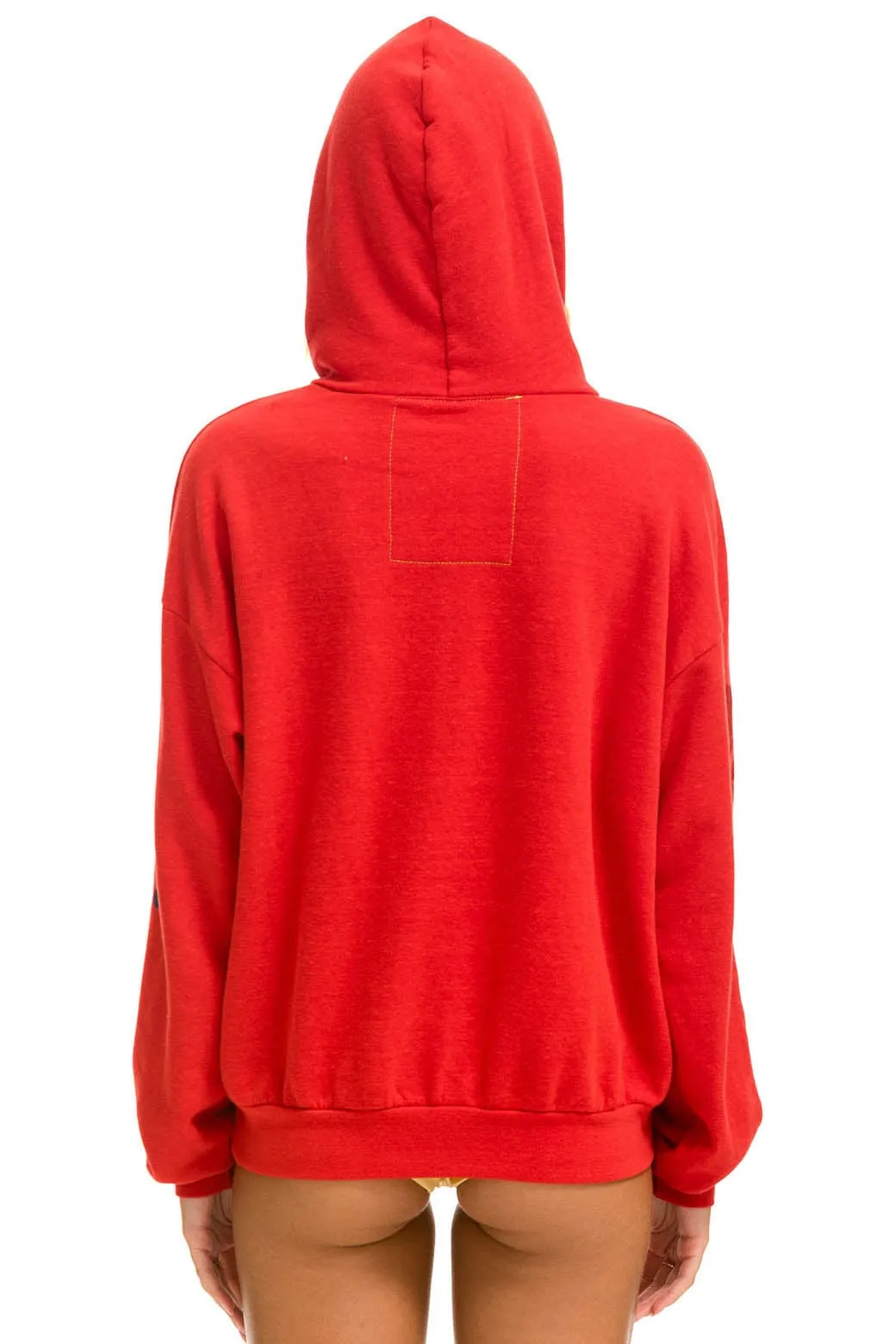 AVIATOR NATION  RELAXED PULLOVER HOODIE - RED