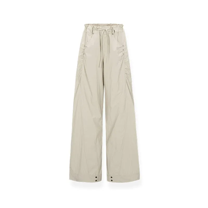 Beige Fabric Protector Jogging Pants