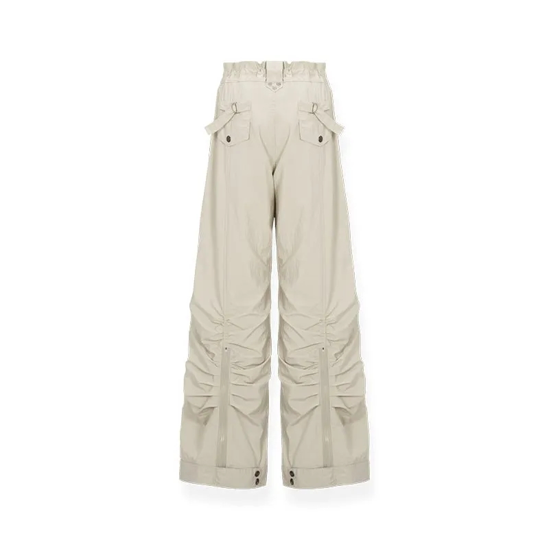 Beige Fabric Protector Jogging Pants