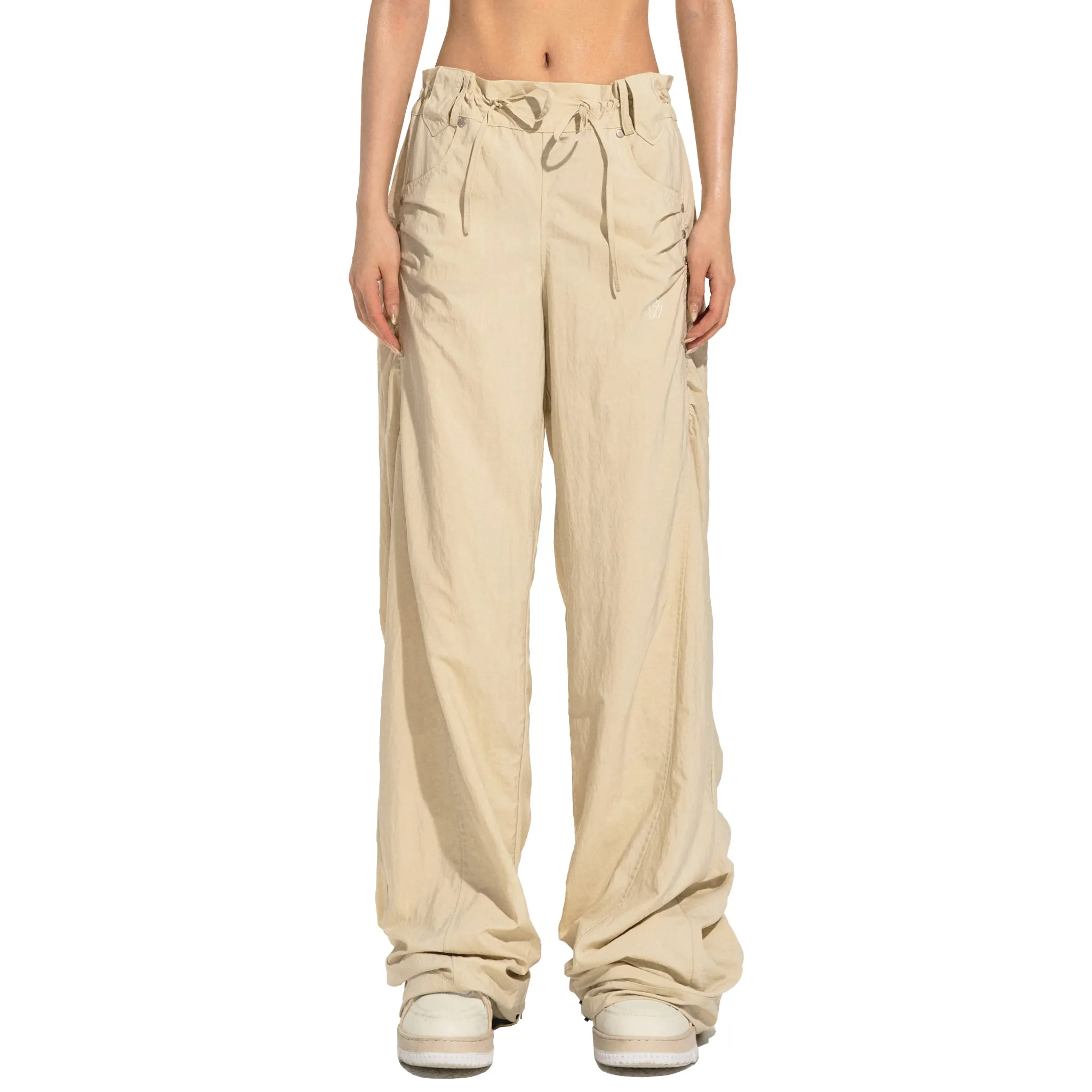 Beige Fabric Protector Jogging Pants