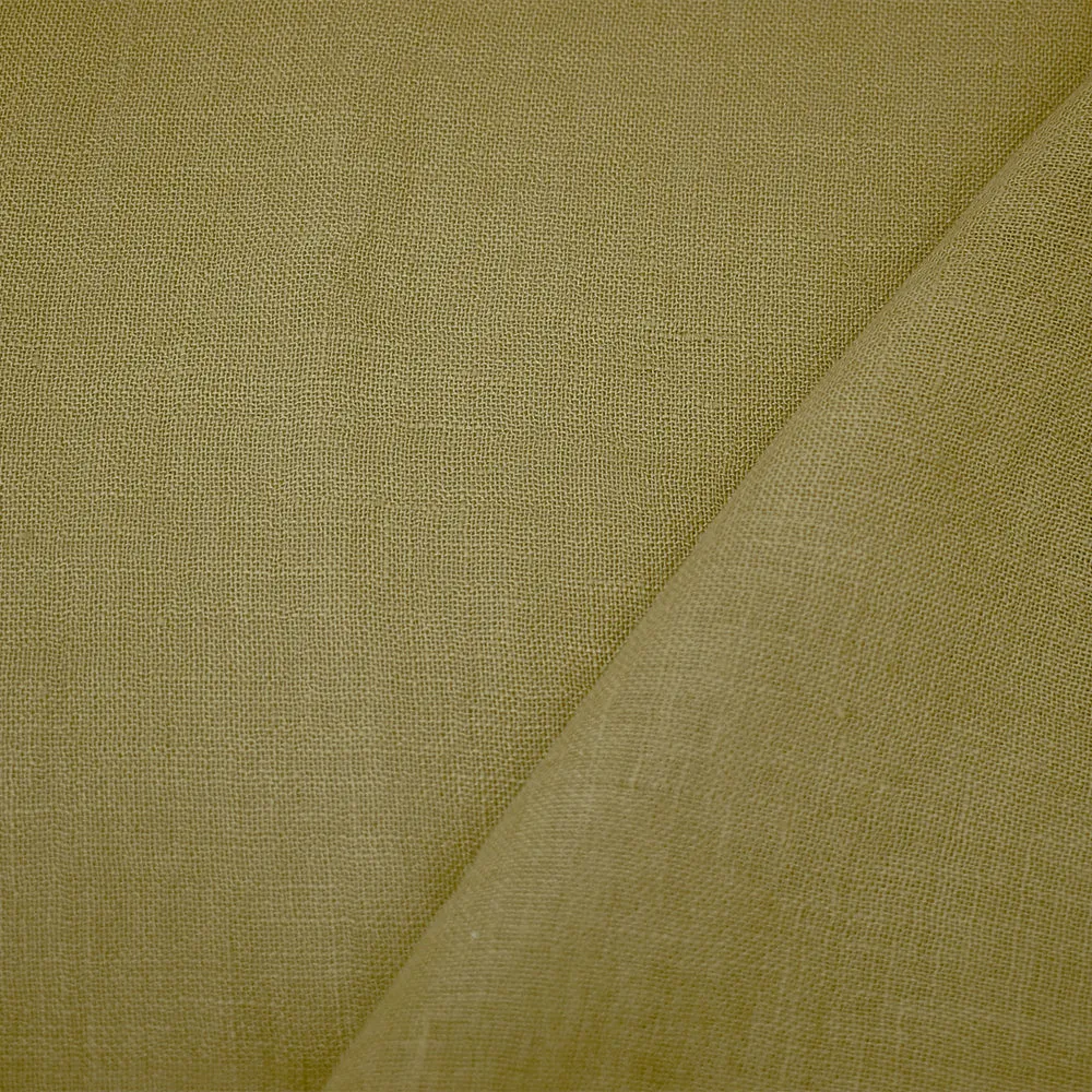 Beige Washed Semi-Sheer Washed Solid Linen Woven Fabric