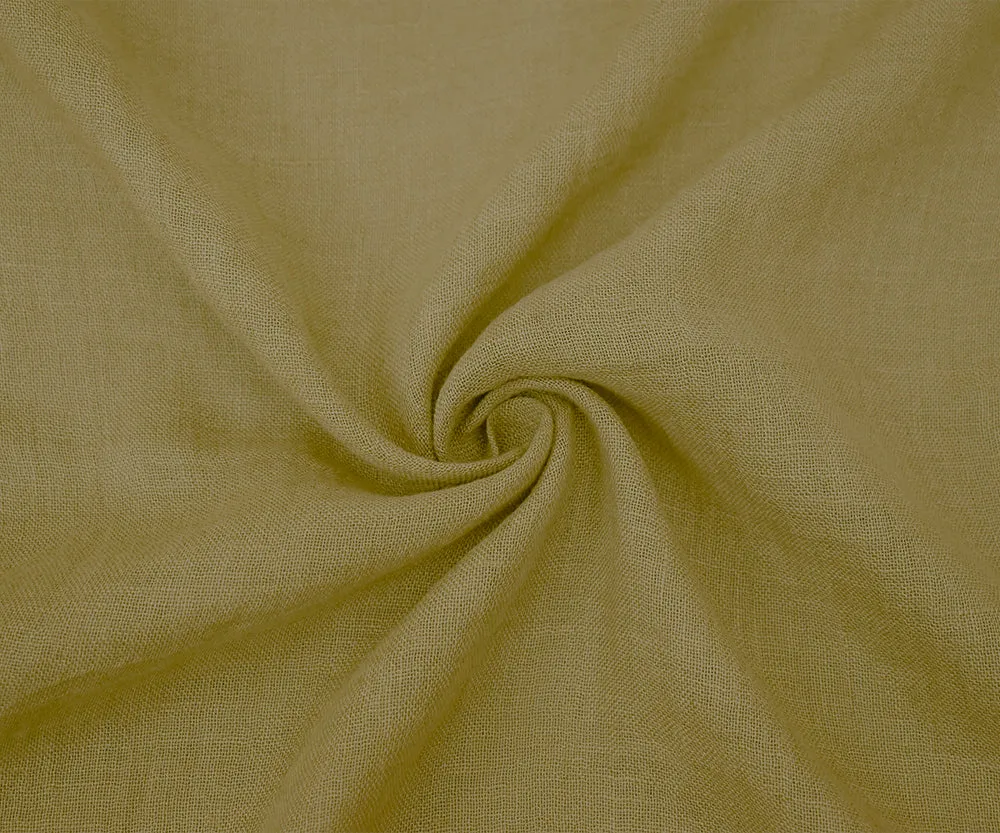 Beige Washed Semi-Sheer Washed Solid Linen Woven Fabric