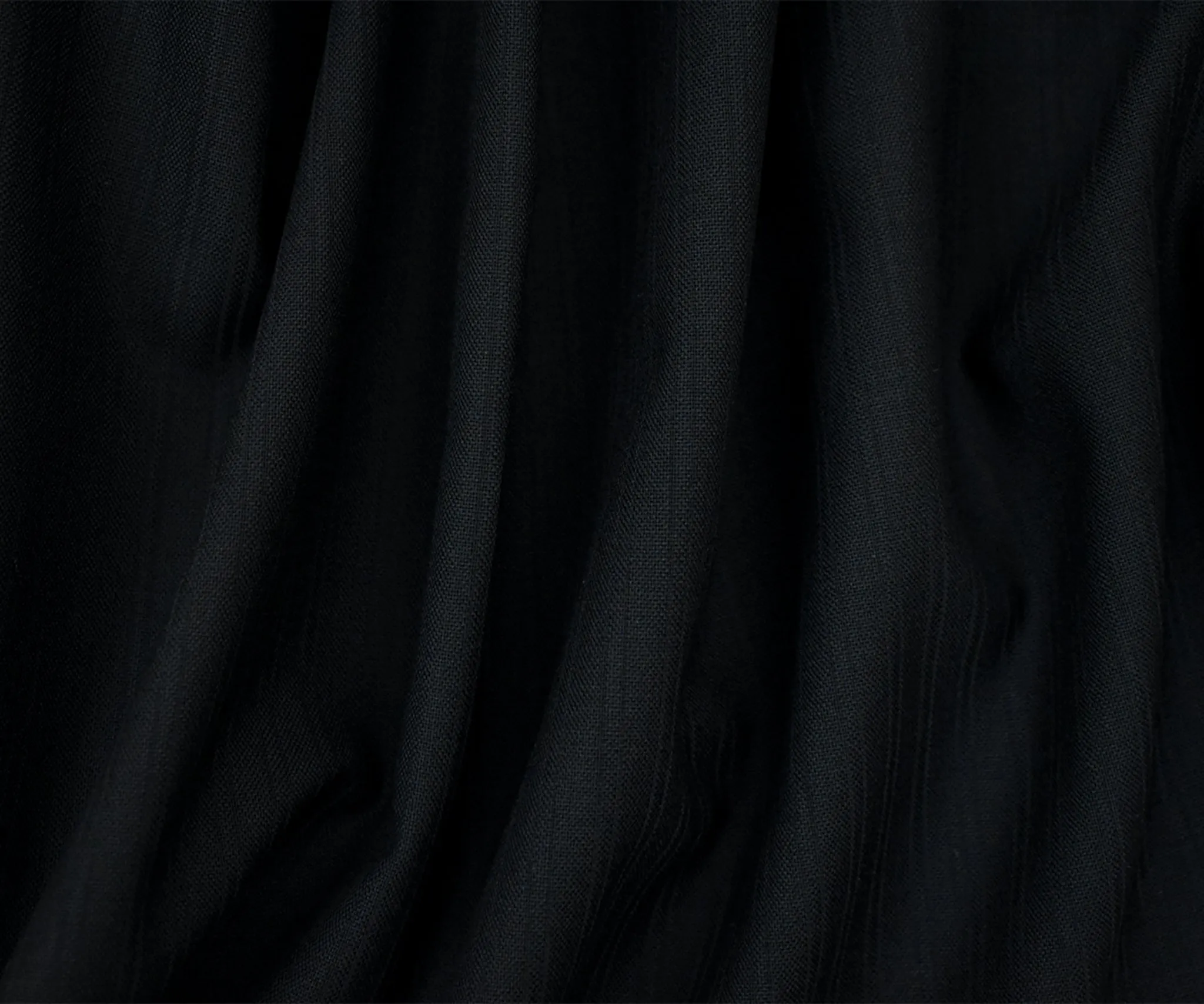 Black Tonal Wool Striped Woven Shirting Fabric