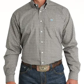 Cinch Men's Classic Fit Medallion Western Button Down Shirt in Blue