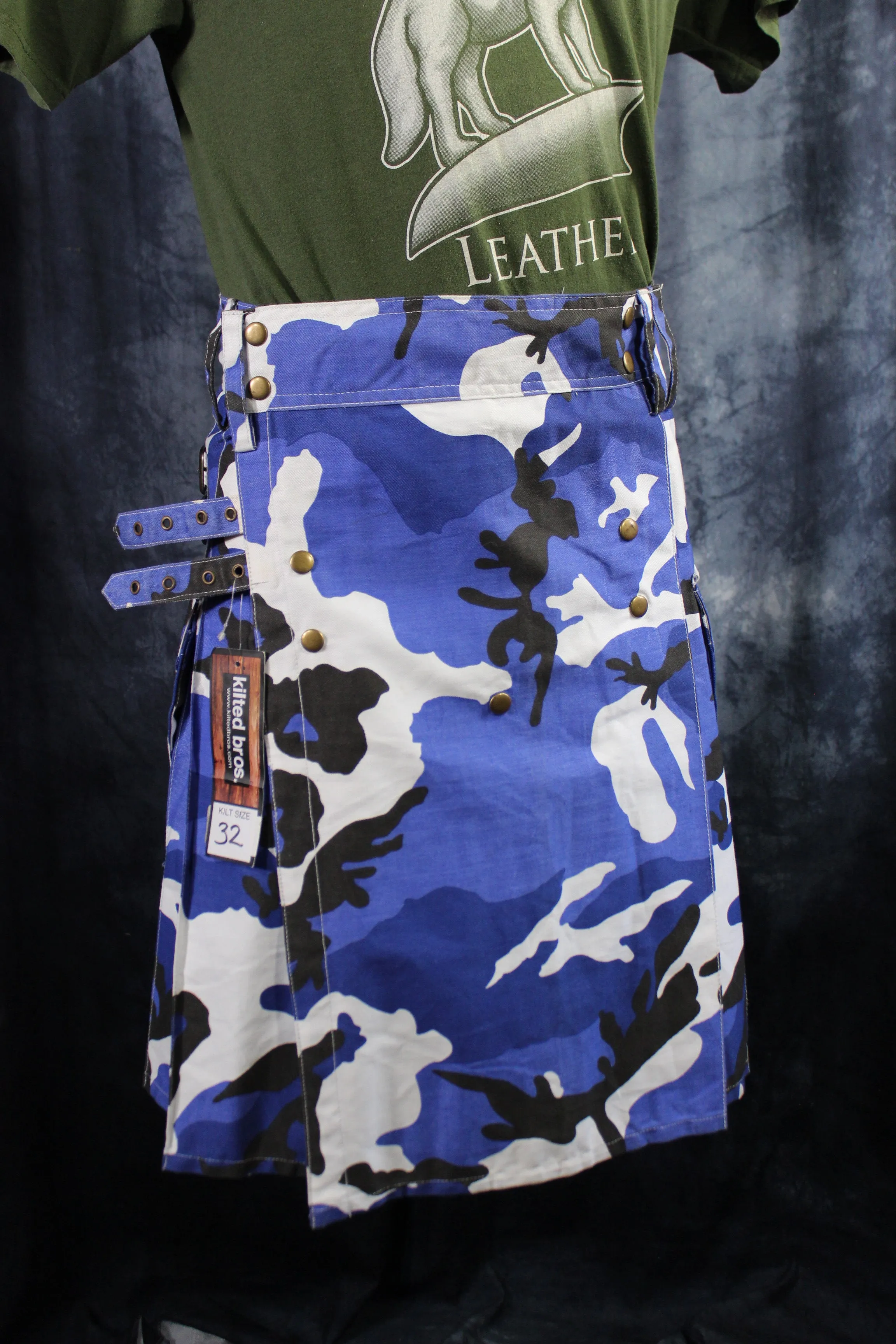 Classic KiltedBros Kilt in Blue Camo