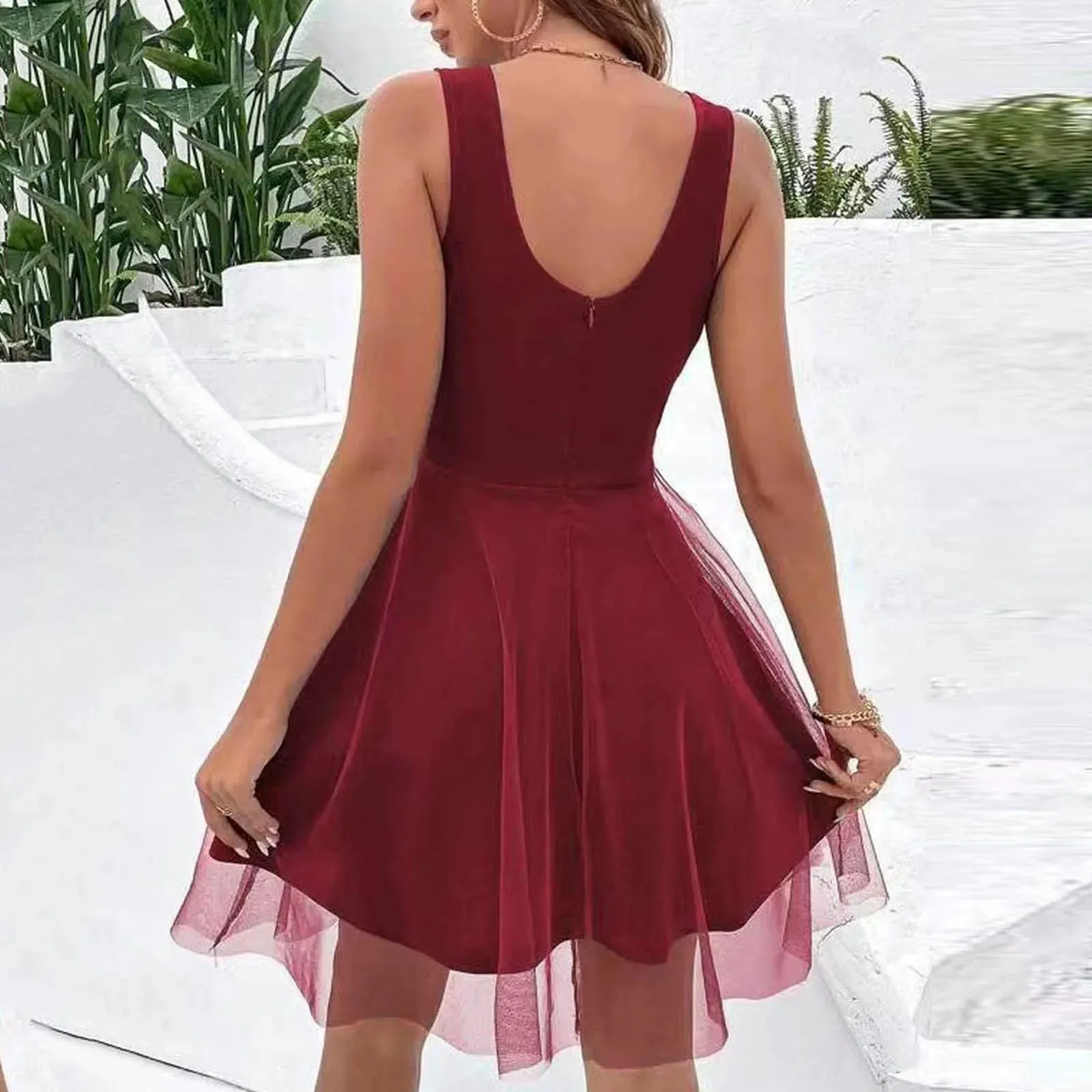 Cocktail Dresses For Women Spaghetti Strap A-Line Glitter