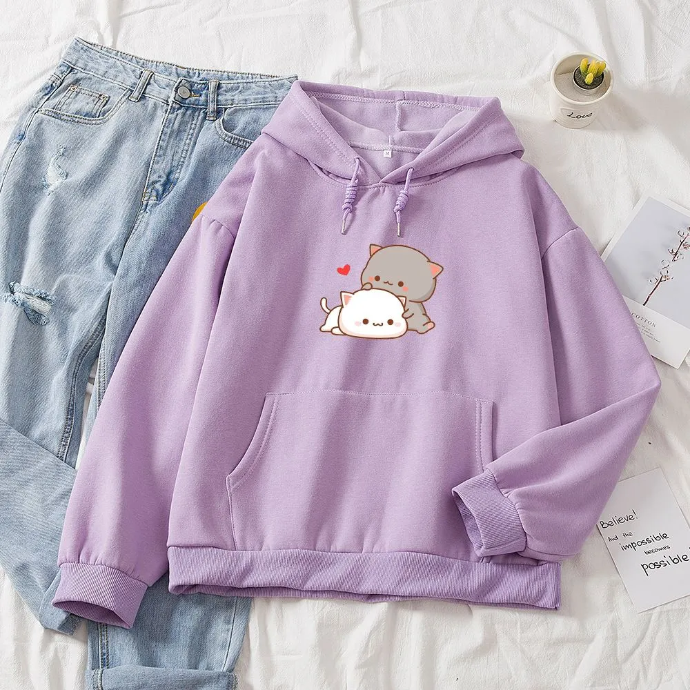 Cuddling Peach & Goma Soft Hoodie