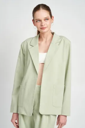 Emory Park OVERSIZED BLAZER WITH WELT POCKETS