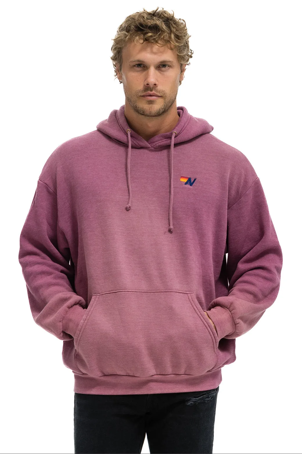 ESSENTIAL RELAXED PULLOVER HOODIE - FADED BERRY