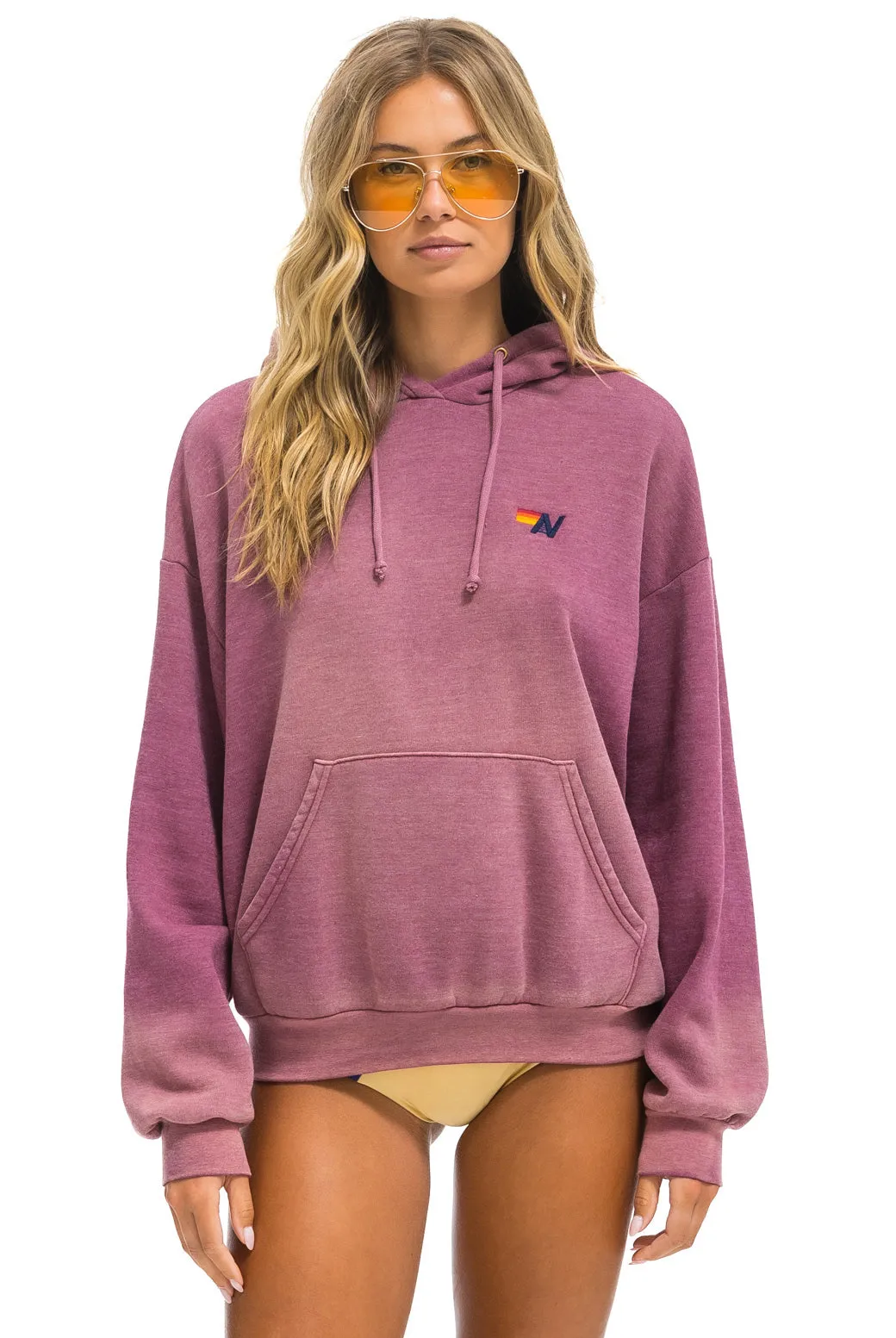 ESSENTIAL RELAXED PULLOVER HOODIE - FADED BERRY