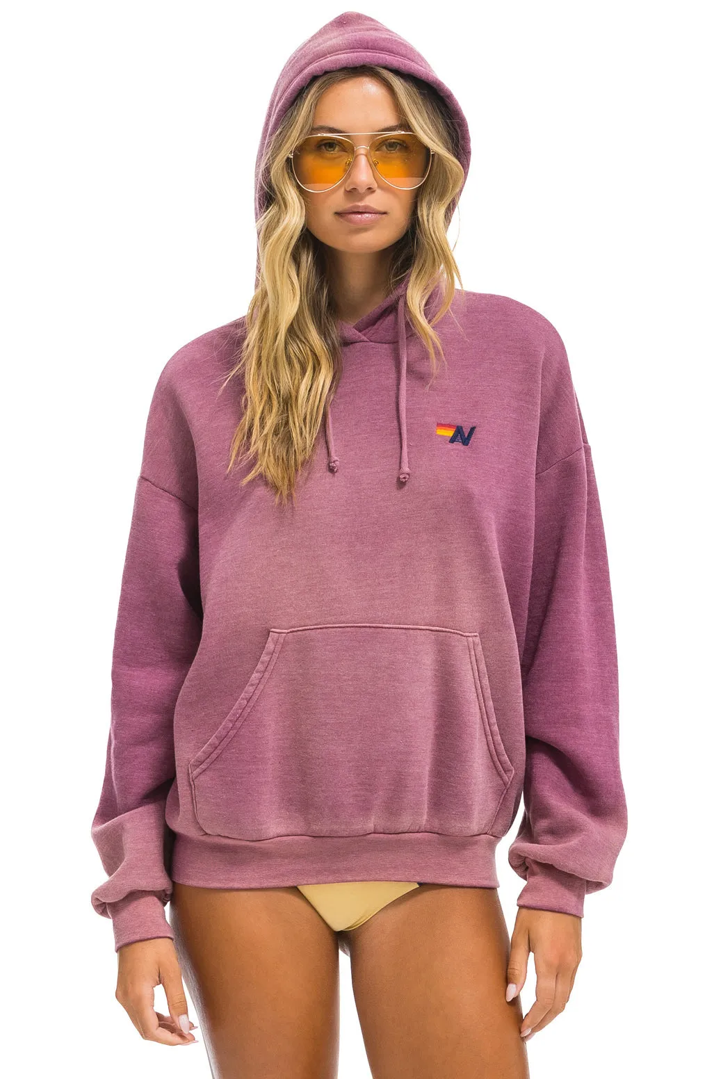 ESSENTIAL RELAXED PULLOVER HOODIE - FADED BERRY