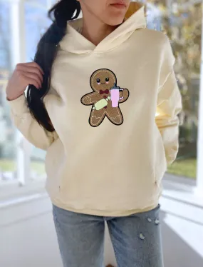 Gingerbread Chenille Patch Hooded Sweatshirt