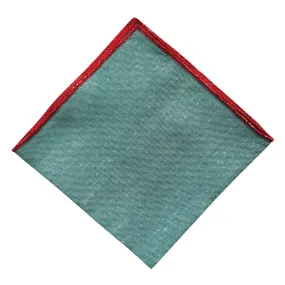 Green Red Lip Pocket Square