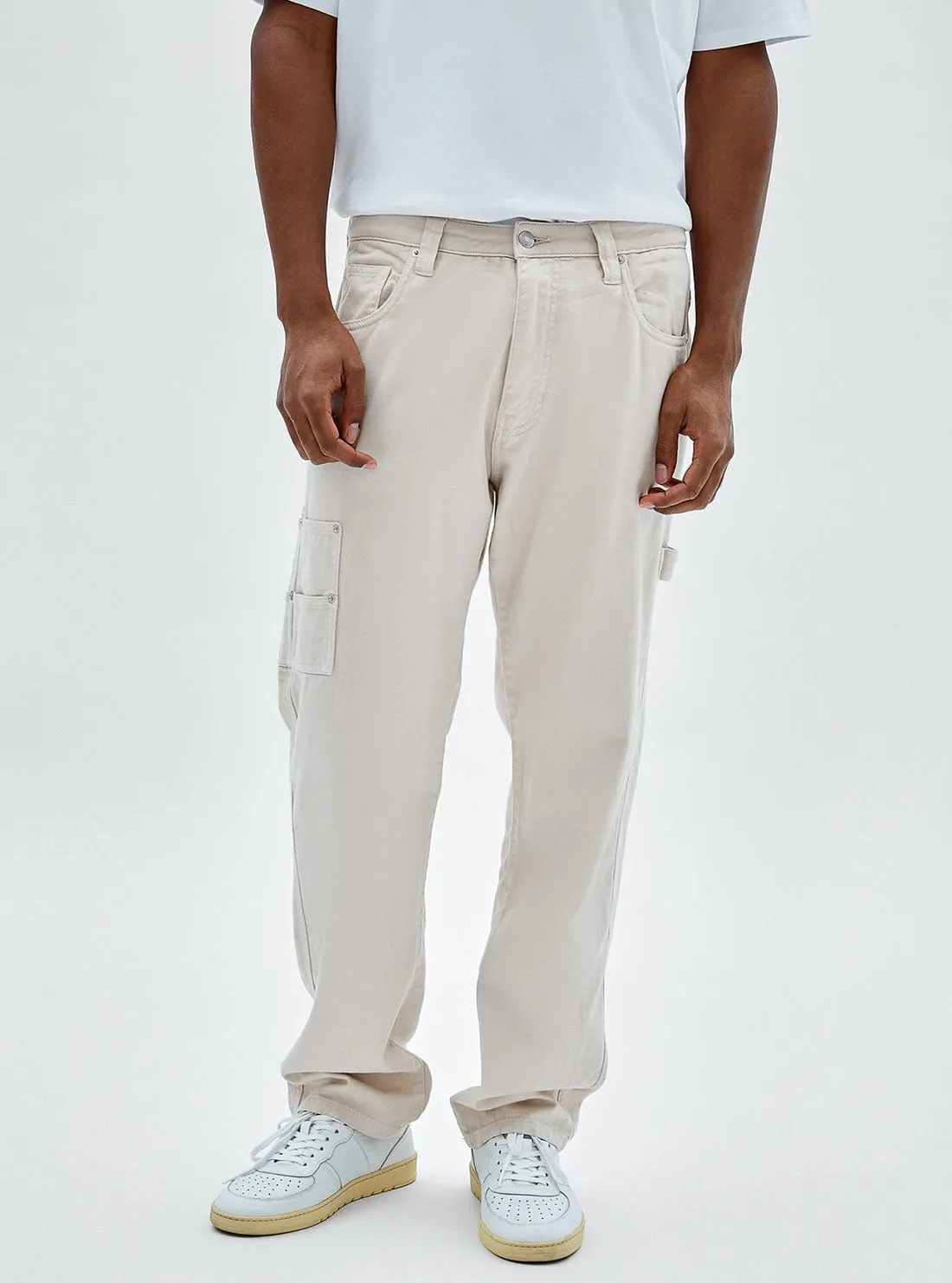 Guess Originals Cream Hills Carpenter Pants