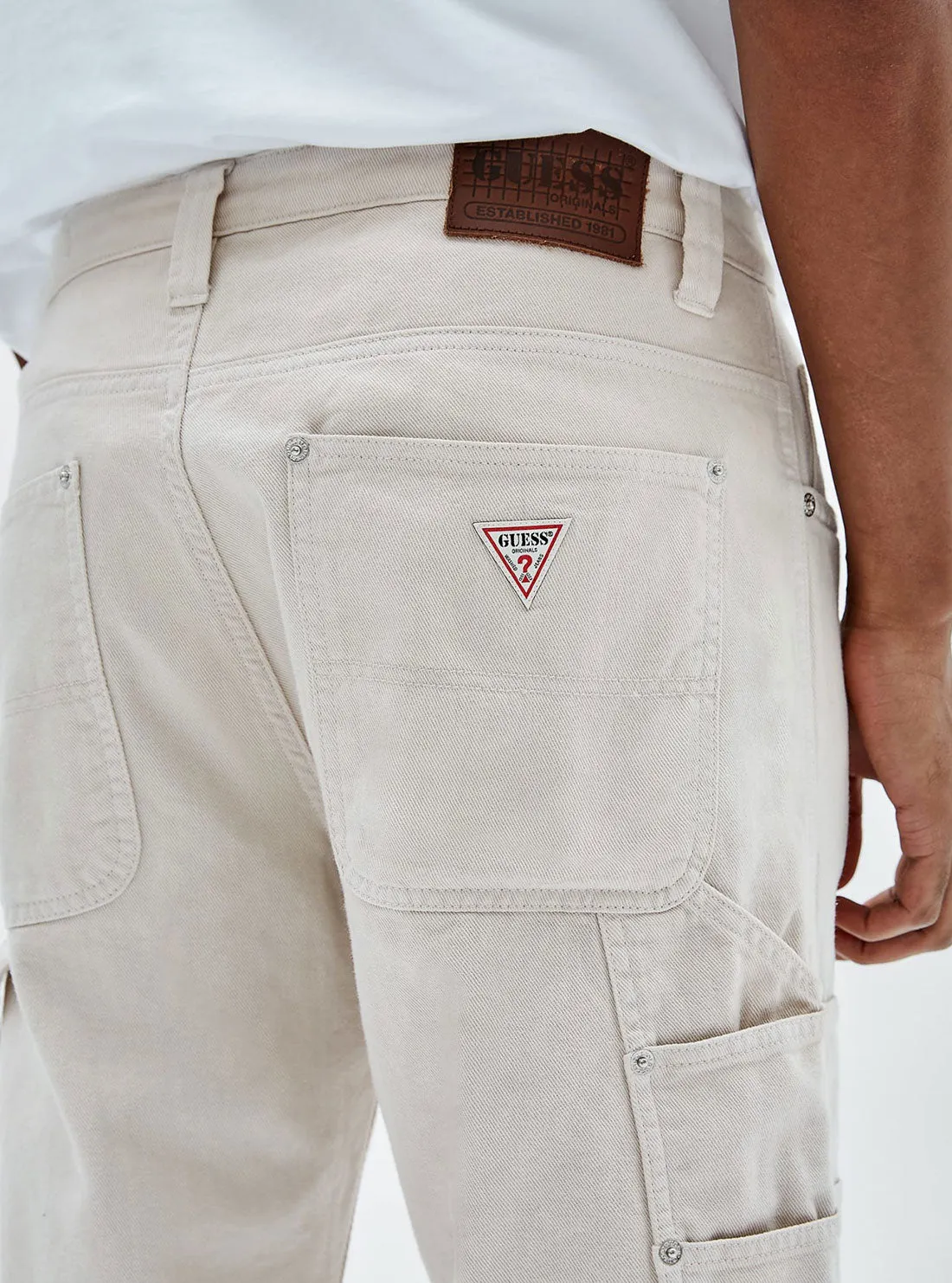 Guess Originals Cream Hills Carpenter Pants