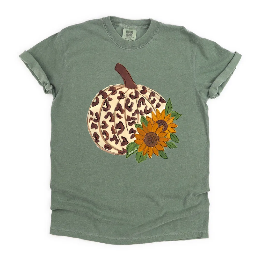 Leopard Sunflower Pumpkin T-Shirt