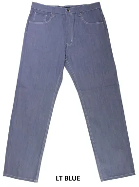 Light Blue Men's Loose-Fit Raw Denim Jeans by Access Apparel Style No: AP14033