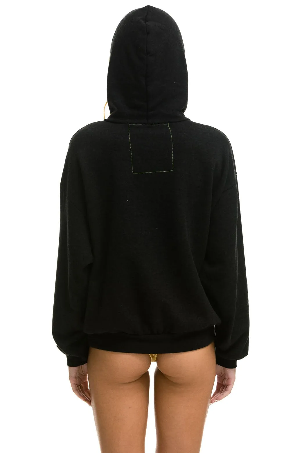 LOGO PULLOVER RELAXED HOODIE - BLACK