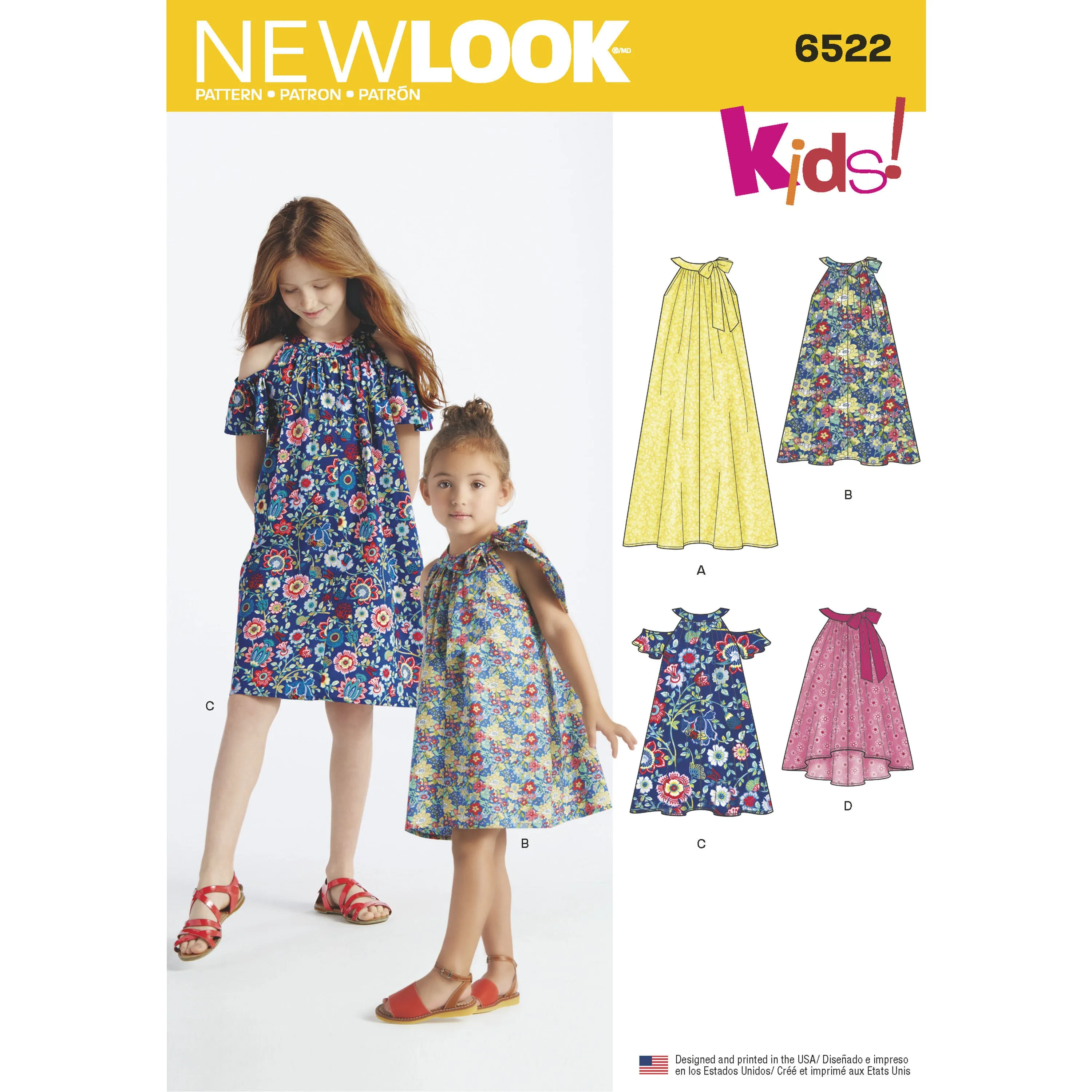 NL6522 Girls' Party Dresses and Tops Pattern