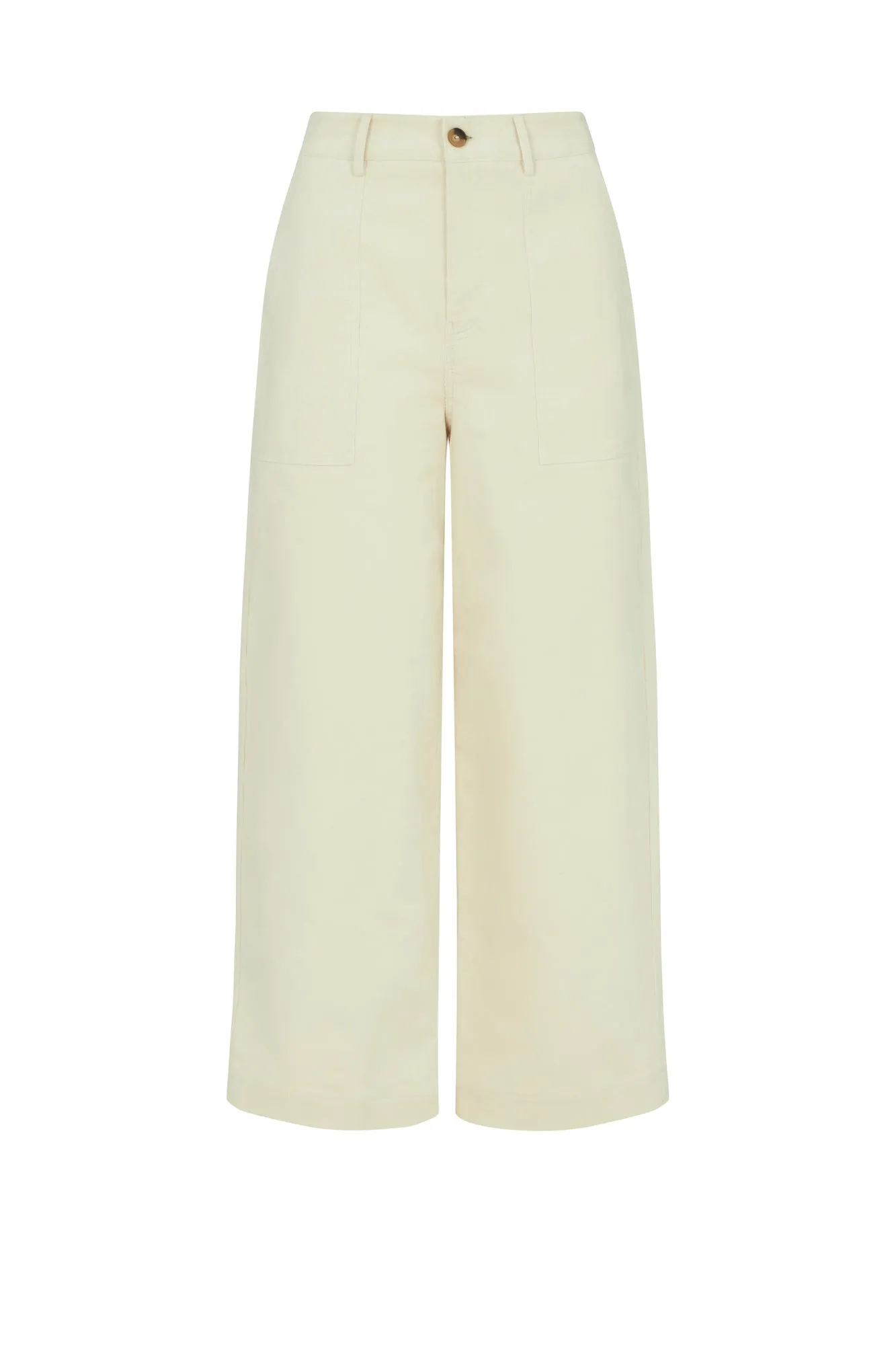 Nora Needlecord Vanilla Trouser Cropped