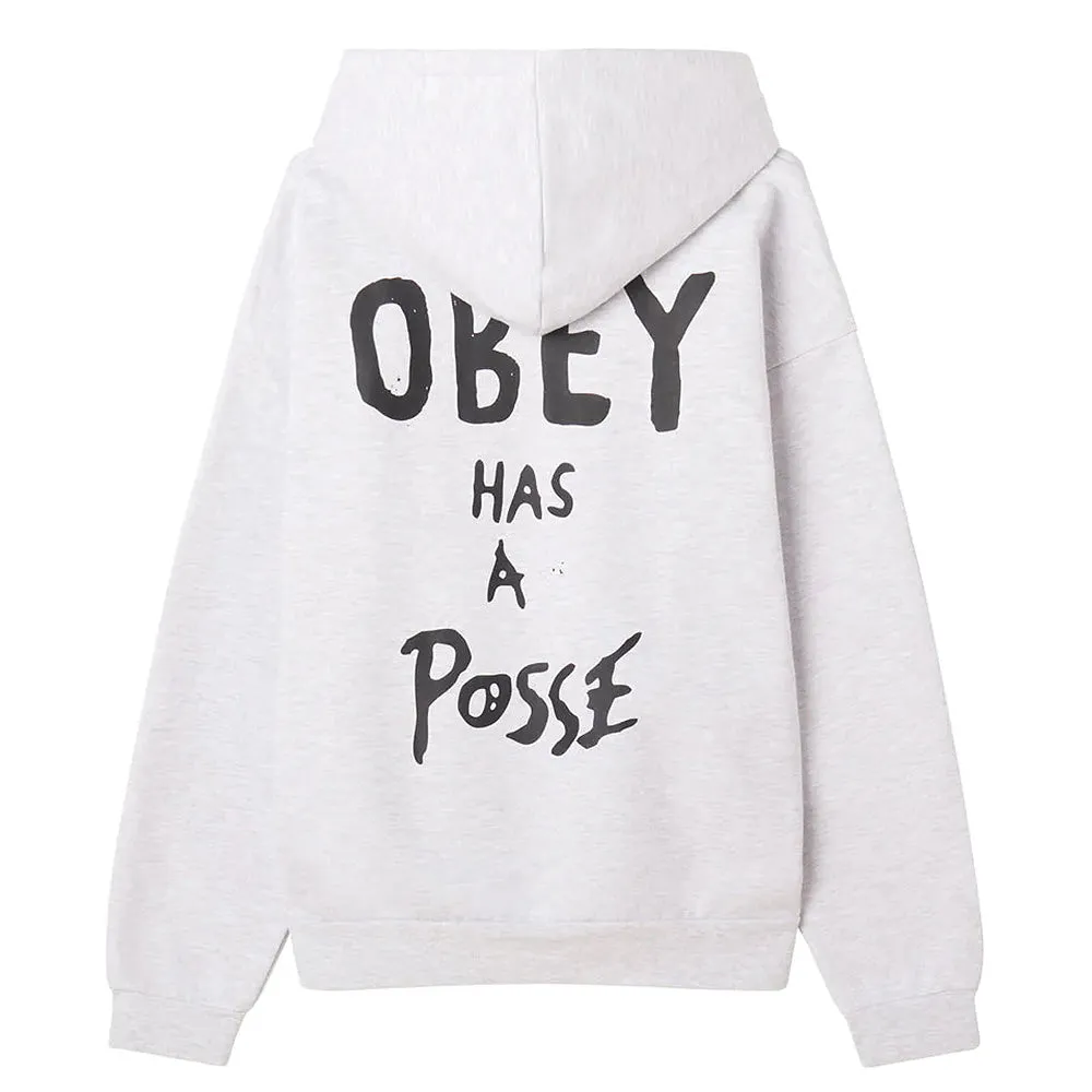 OBEY POSSE EXTRA HEAVY HOOD // ASH GREY