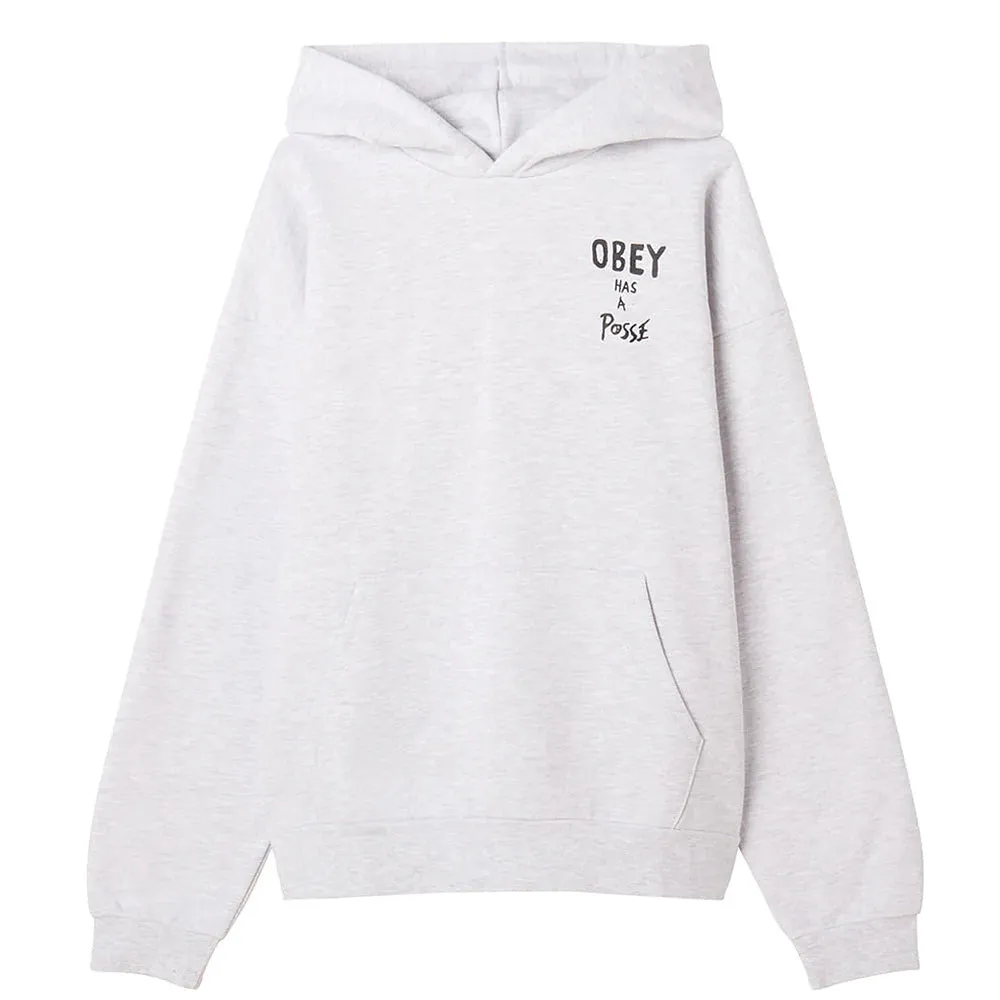 OBEY POSSE EXTRA HEAVY HOOD // ASH GREY