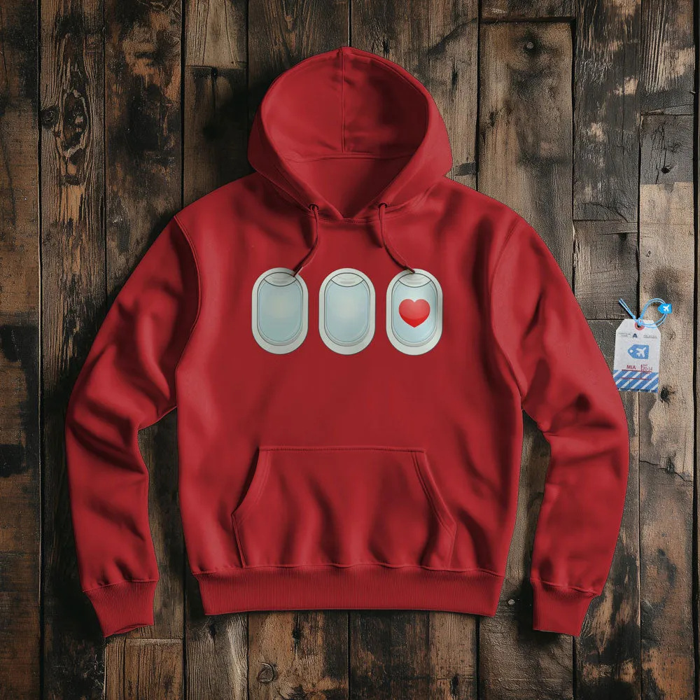 Plane Windows Heart - Pullover Hoodie