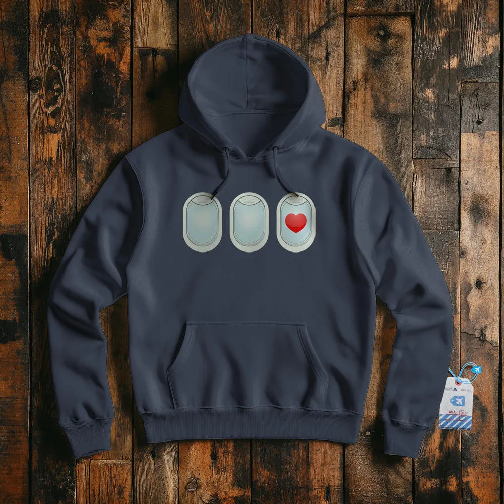 Plane Windows Heart - Pullover Hoodie