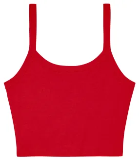 Solid Red Blend - Women’s micro rib spaghetti strap tank