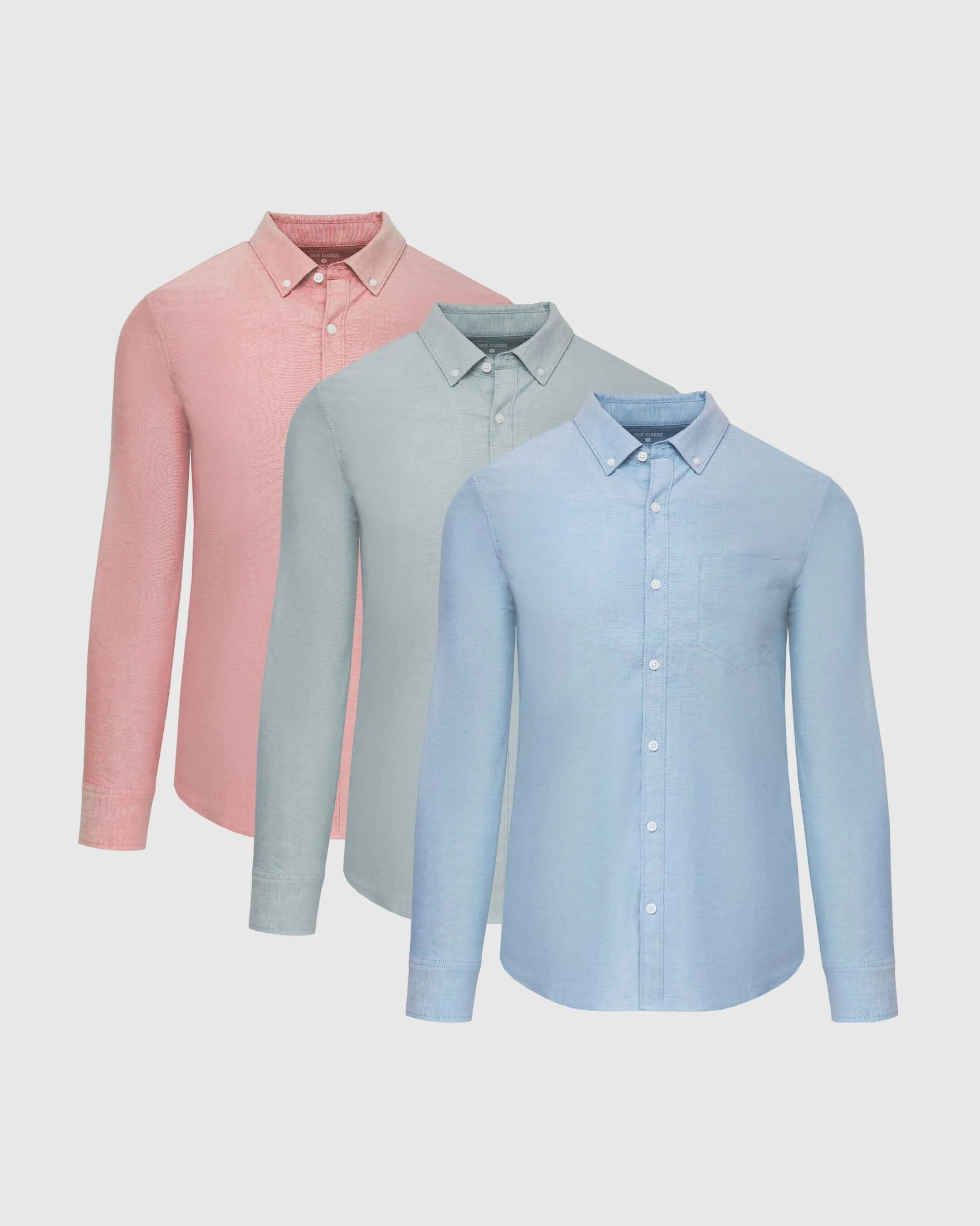 Spring Stretch Oxford Long Sleeve Shirt 3-Pack