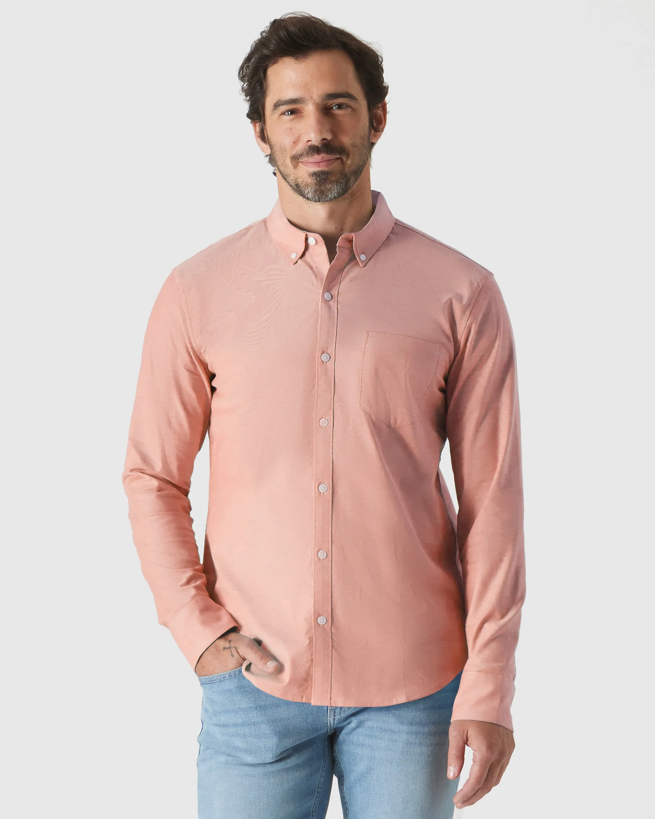 Spring Stretch Oxford Long Sleeve Shirt 3-Pack