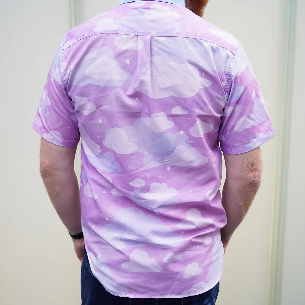 Starcrossed Skies Purple Button Up Shirt