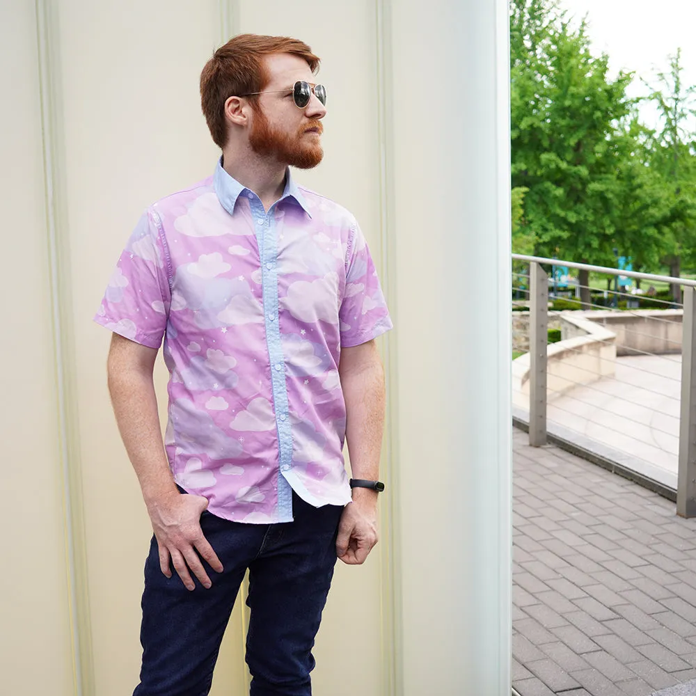 Starcrossed Skies Purple Button Up Shirt