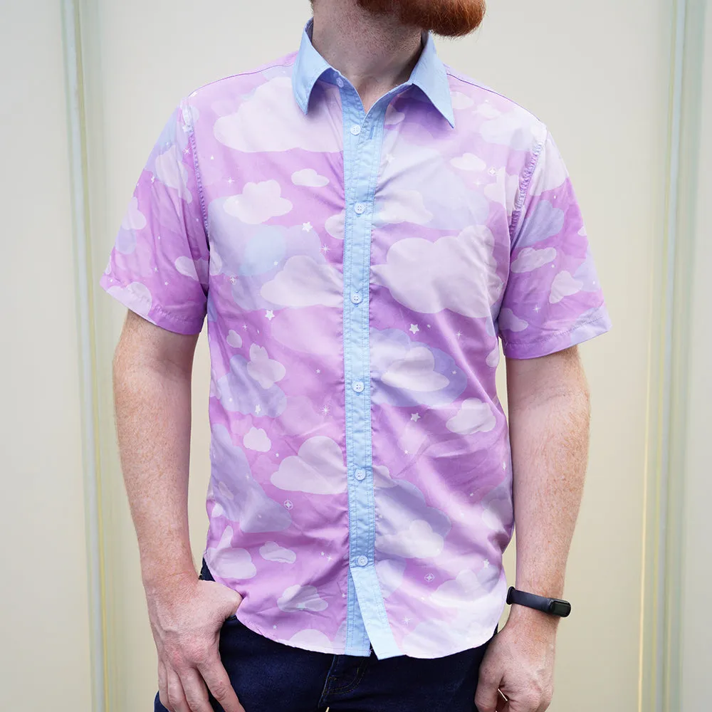 Starcrossed Skies Purple Button Up Shirt