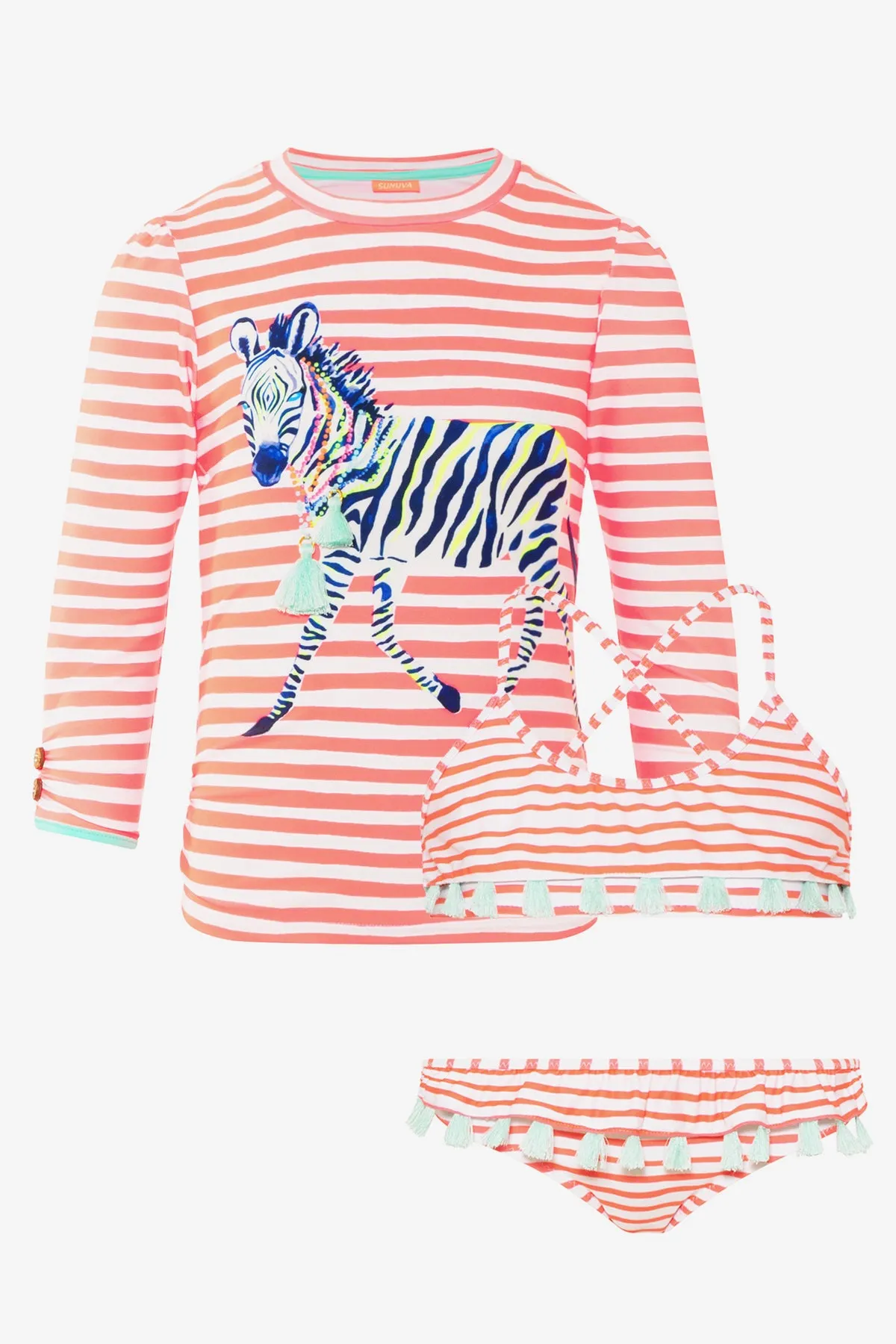 Sunuva Zebra 3-Piece Girls Swim Set