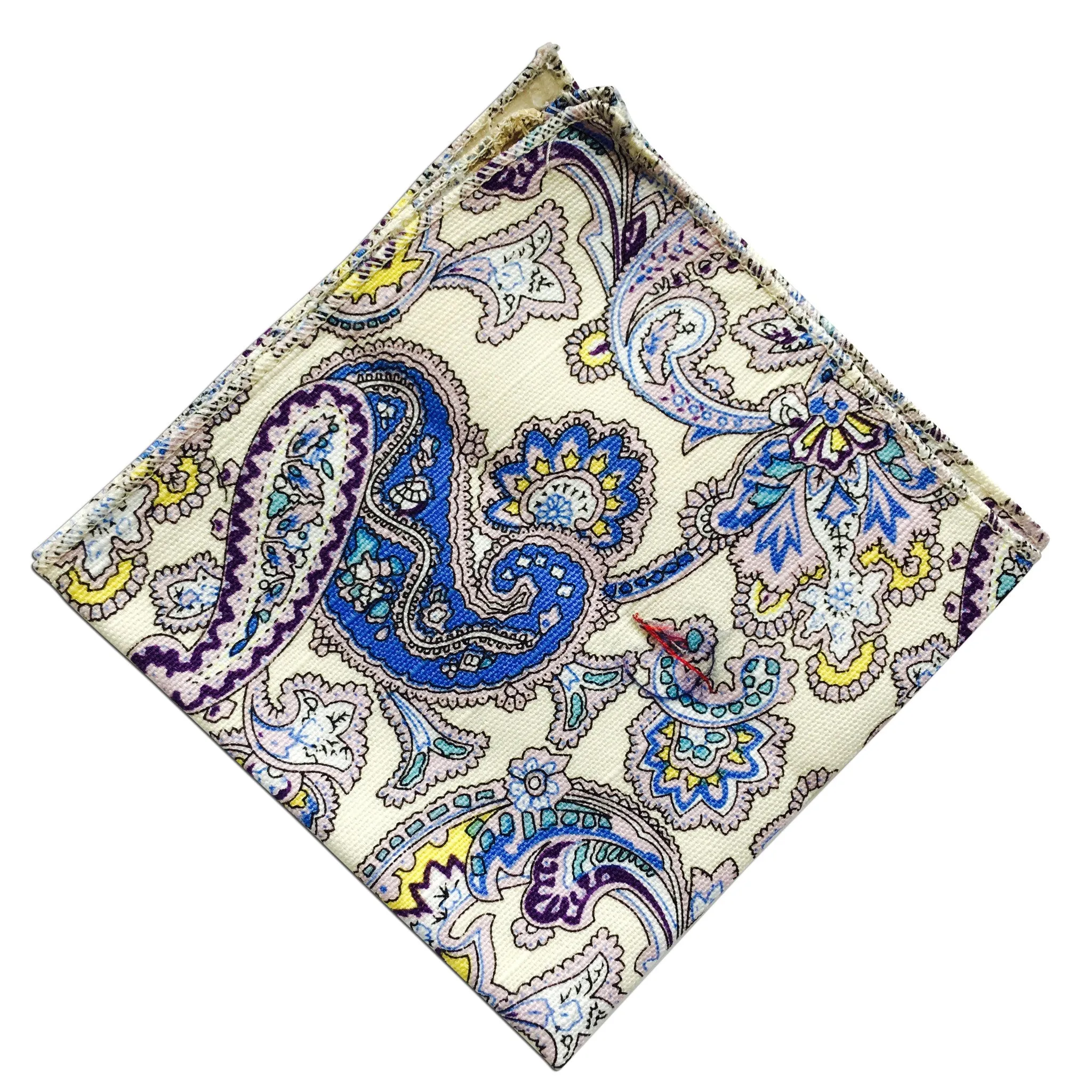 Tan Paisley Pocket Square