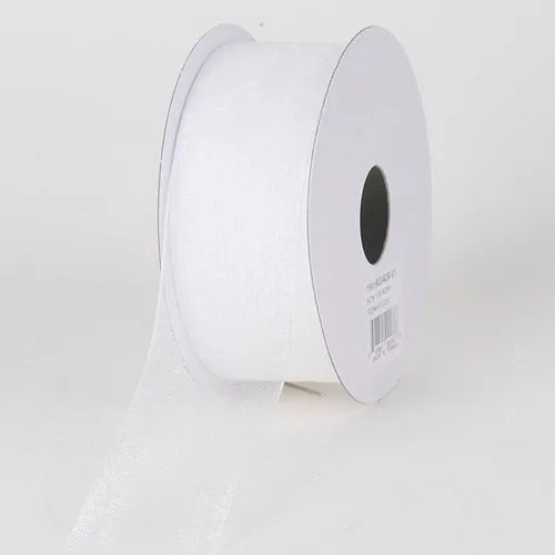 White - Sheer Organza Ribbon - ( W: 3/8 Inch | L: 25 Yards )