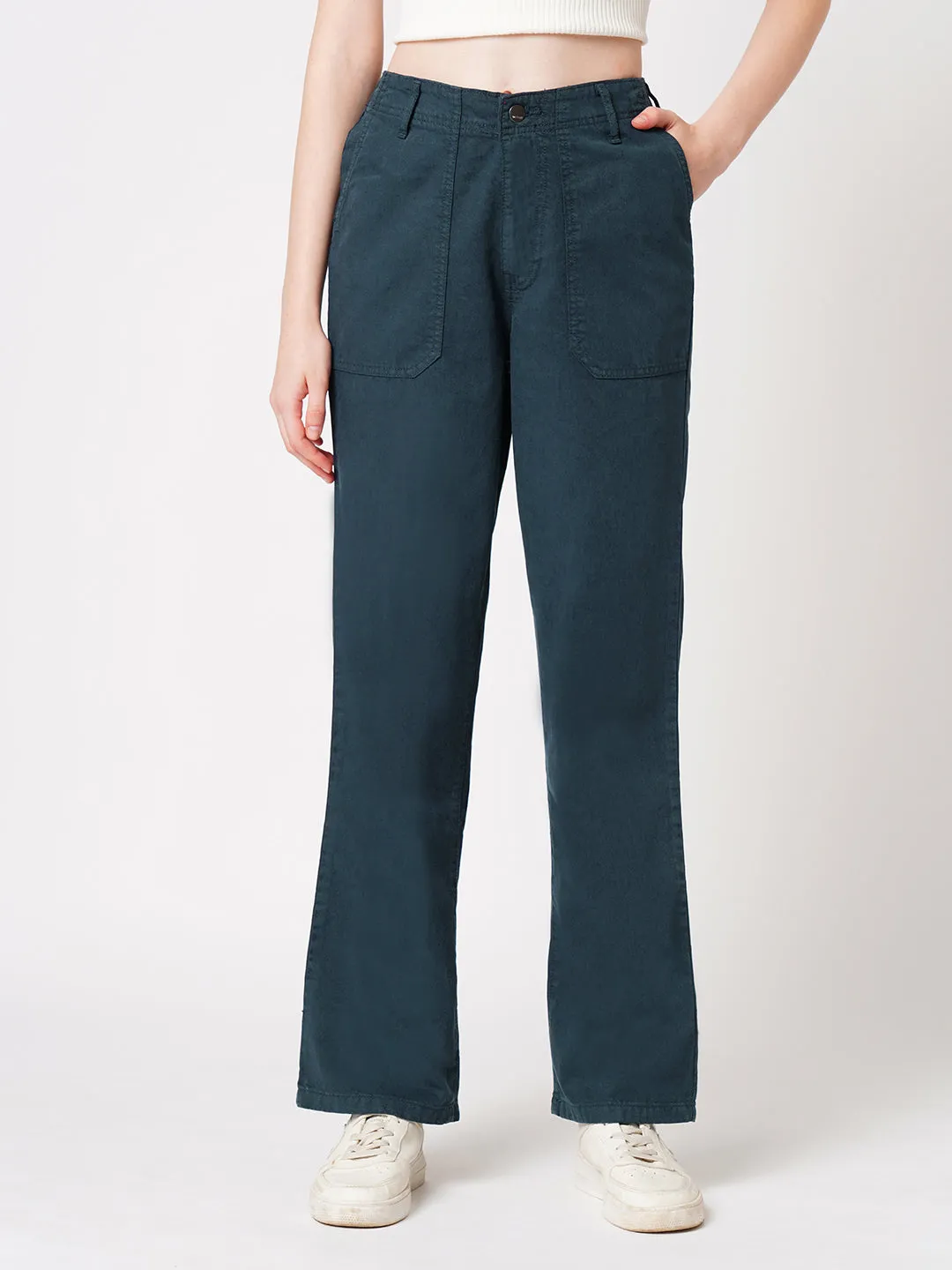 Women High-Rise Loose Straight Jeans