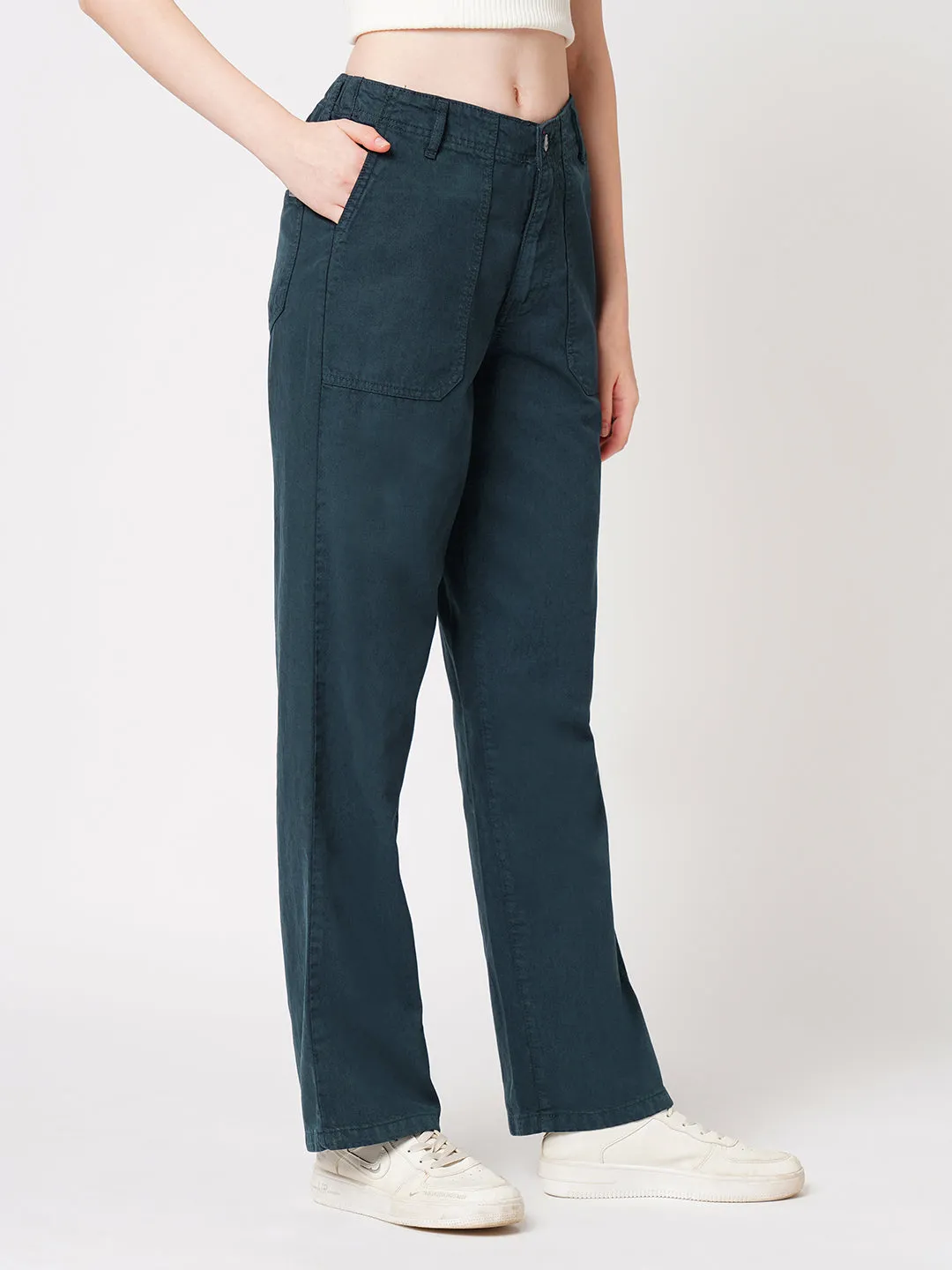 Women High-Rise Loose Straight Jeans