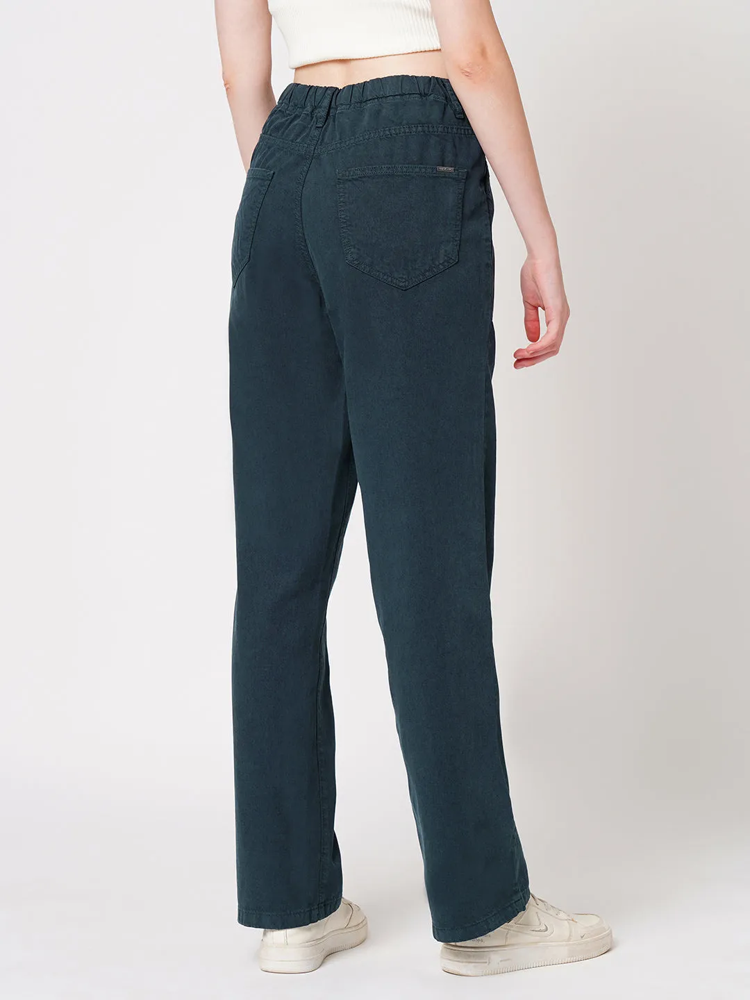 Women High-Rise Loose Straight Jeans